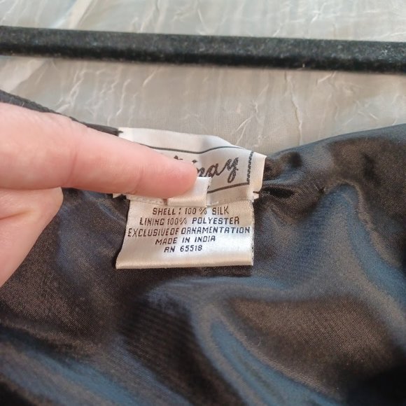 Stenay Black Sequins Gown - Floor Length, Size 8 - One of a Kind Beauty! - Picture 6 of 13